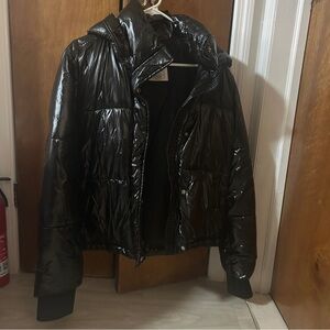 GapFit Black Cropped Oversized Jacket XL